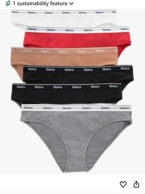 Hanes 6-Pack women’s hipster stretch hipster underwear size medium new